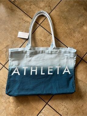 Athleta ombré canvas tote bag NWT